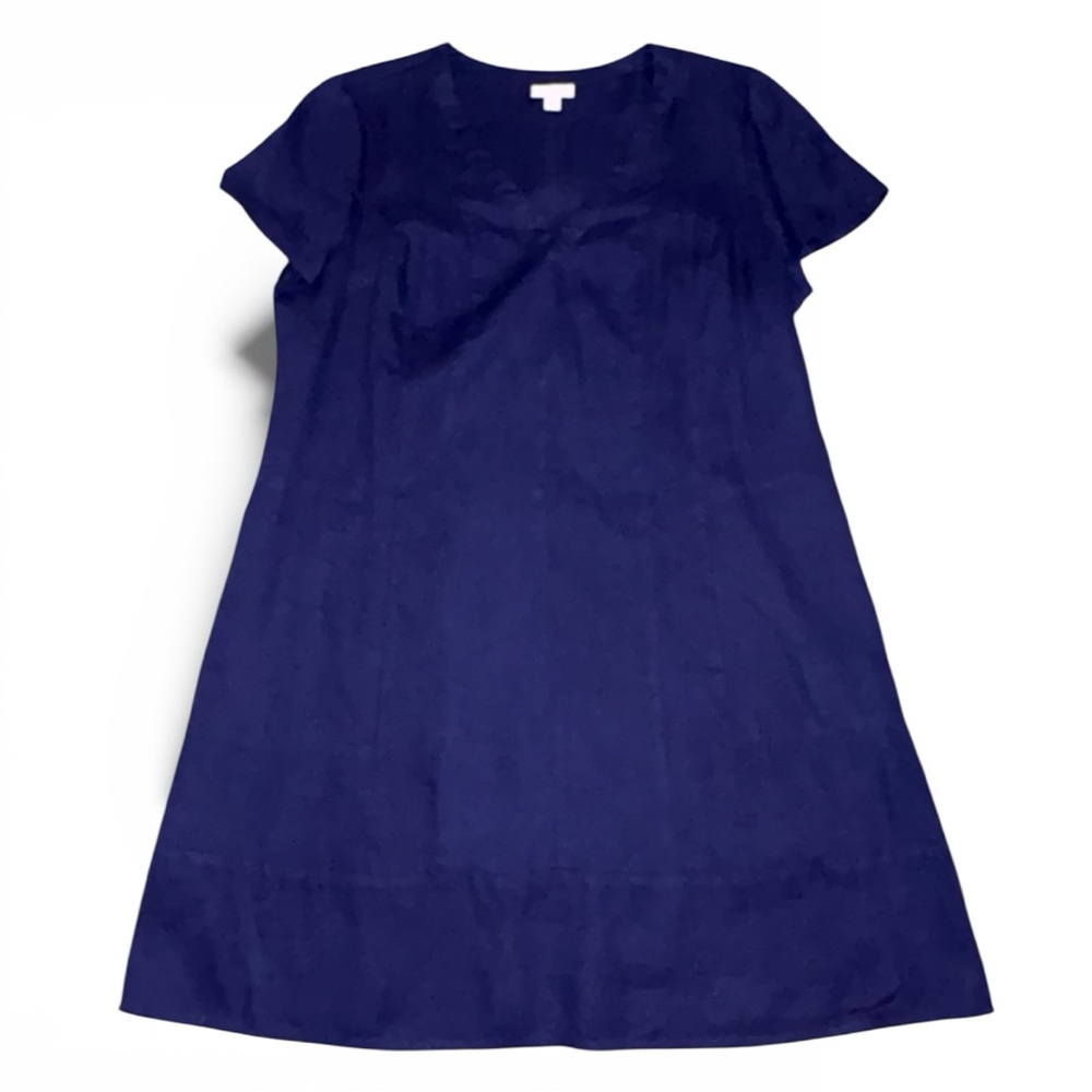 NWOT J. Jill Love Linen Blue Linen Dress – Size Large R - Picture 4 of 12